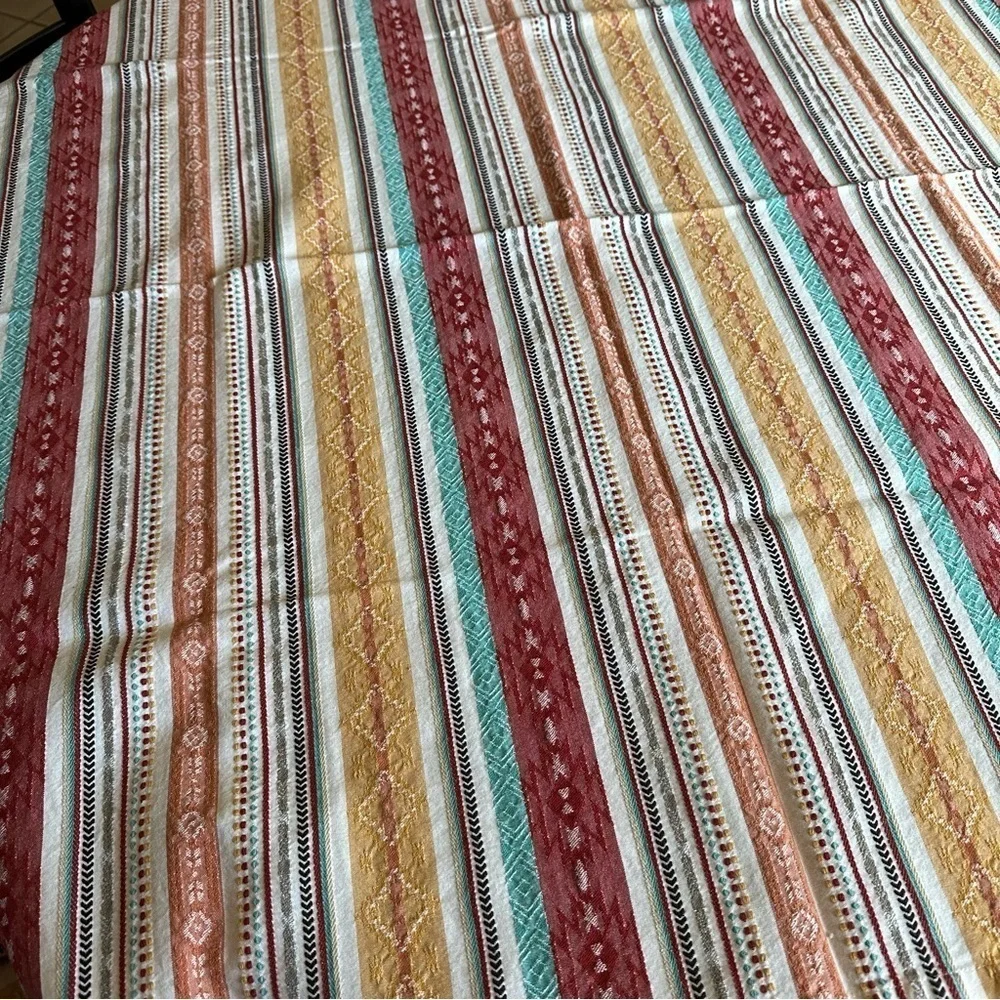 Design Imports Southwest Tablecloth 47x45 Mesa Stripe Jacquard